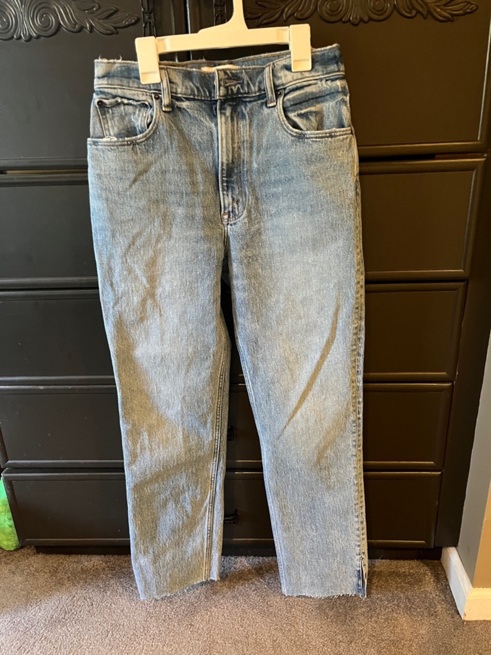 Abercrombie - 90’s Straight Ultra High Rise Jeans - Light Blue Wash